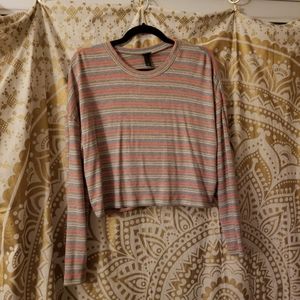 Wild Fable Striped Crop Sweater